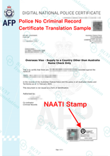 Load image into Gallery viewer, No Criminal Record Translation (By NAATI-Certified Translator)