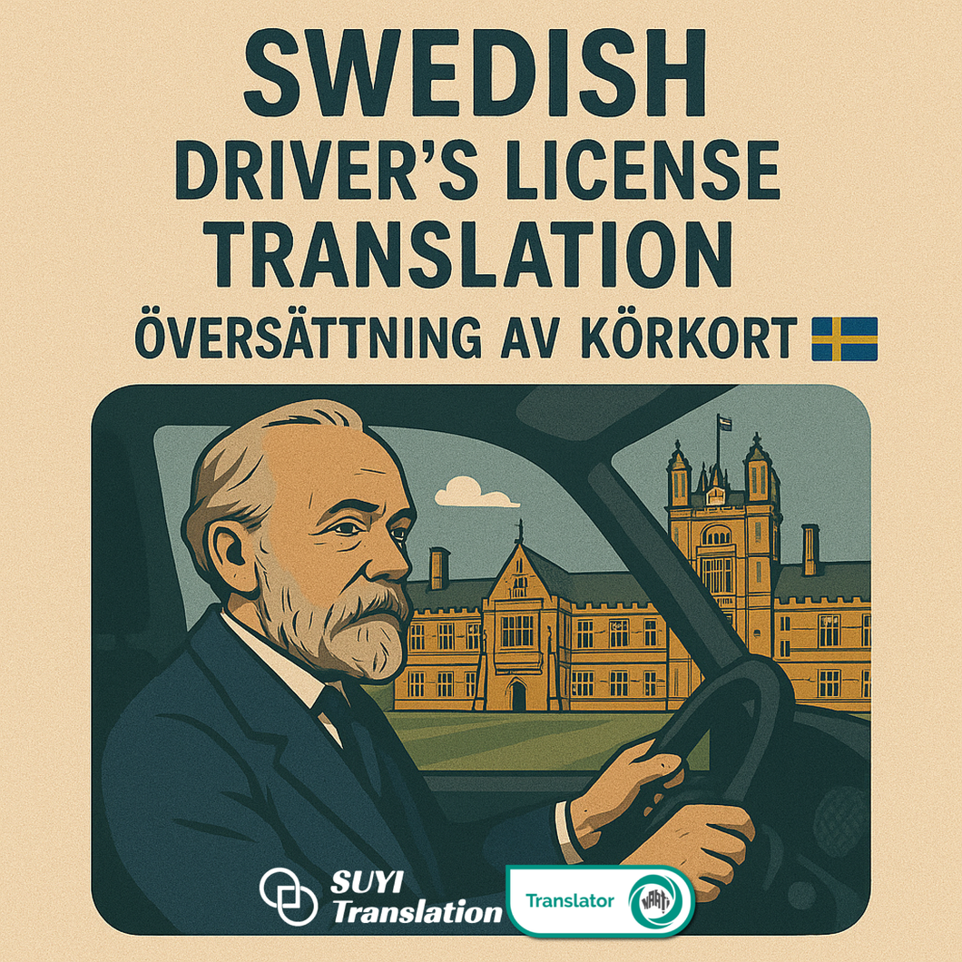 NAATI Certified Swedish → English Drive License Translation