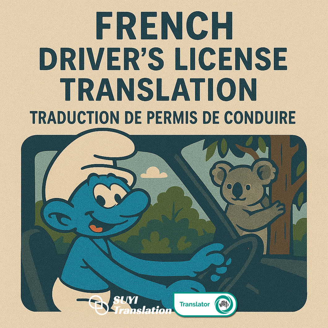 NAATI Certified French → English Drive License Translation
